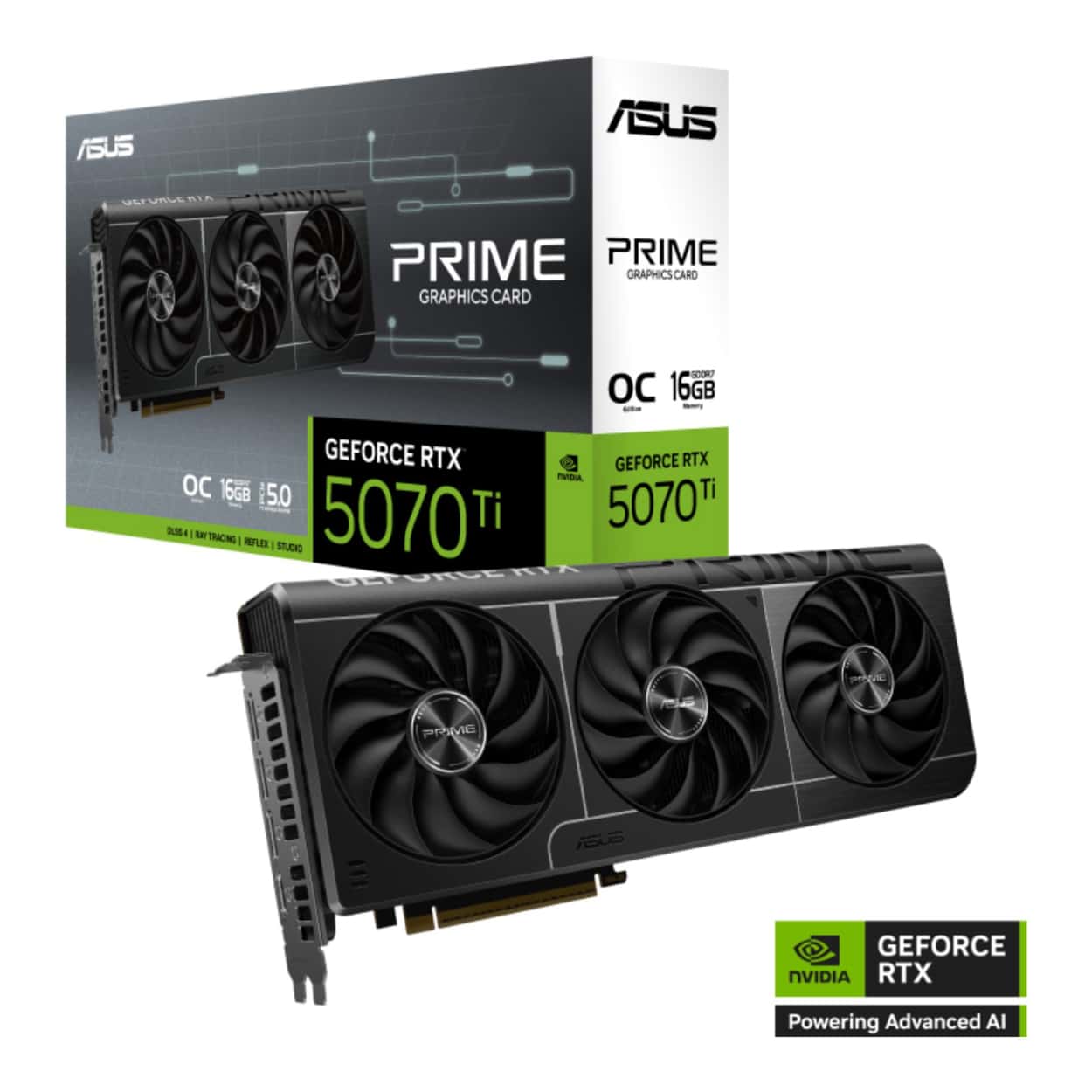 16 GB ASUS PRIME-RTX5070TI-O16G RTX 5070TI GDDR7 256bit OC 2xHDMI 3xDP DLSS4 EKR - Görsel 1