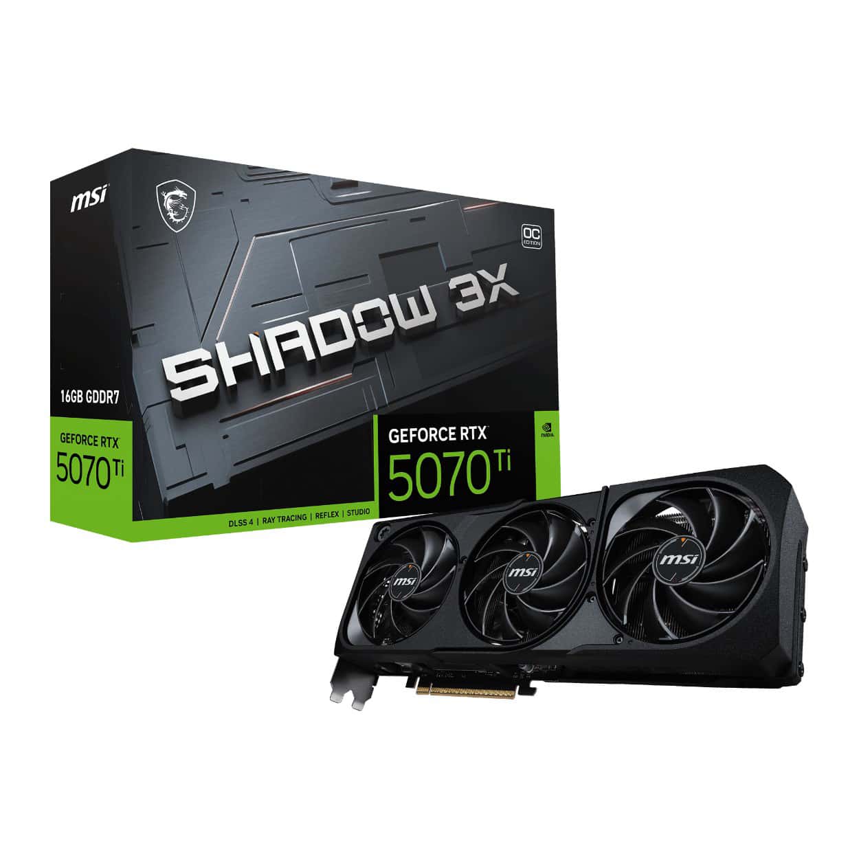 16 GB MSI RTX 5070TI SHADOW 3X OC GDRR7 256 B DX12 PCIE 5.0 X16 (3XDP 1XHDMI) - Görsel 1