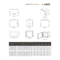 AGER Tek Cidar 16U W=600mm D=600mm 19'' IP55 Outdoor Duvar Tipi Kabinet - Küçük Görsel 3
