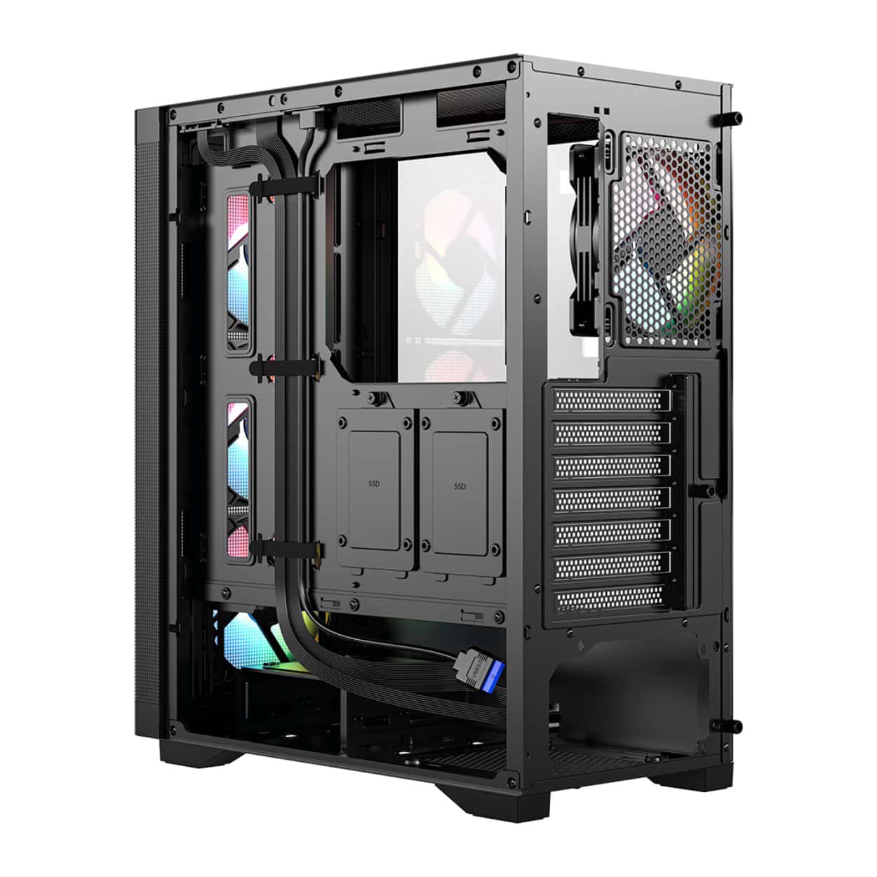 FRISBY FC-9480G 600W 80+ BRONZE 4X RGB MESH GAMING KASA - Görsel 8