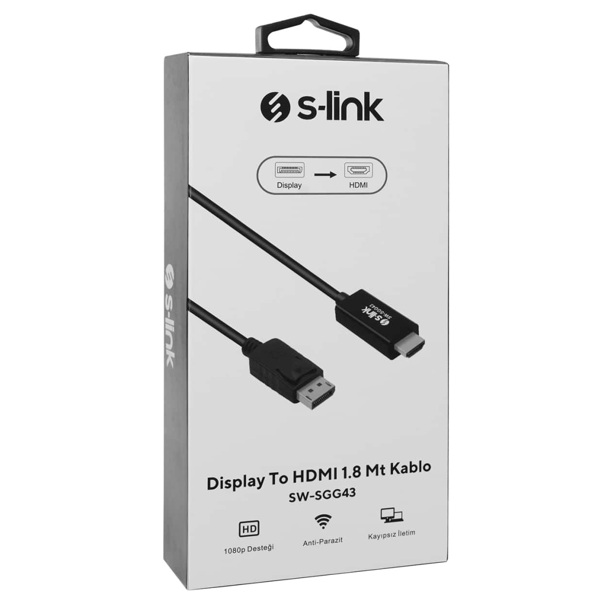 S-LINK SW-SGG43 Display TO HDMI 1,8 MT 1.8m Kablo - Görsel 3