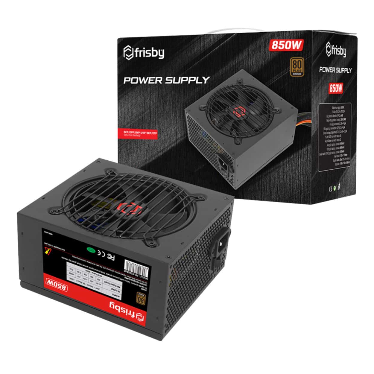 FRISBY FR-PS8580P 850W 80+ BRONZE POWER SUPPLY - Görsel 5
