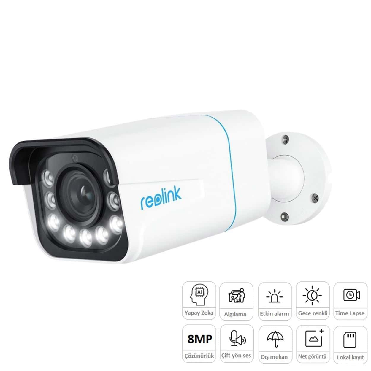 REOLINK P430 8MP 5x 2.7-13.5mm Motorize Lens Bullet Kamera(RENKLİ) - Görsel 1