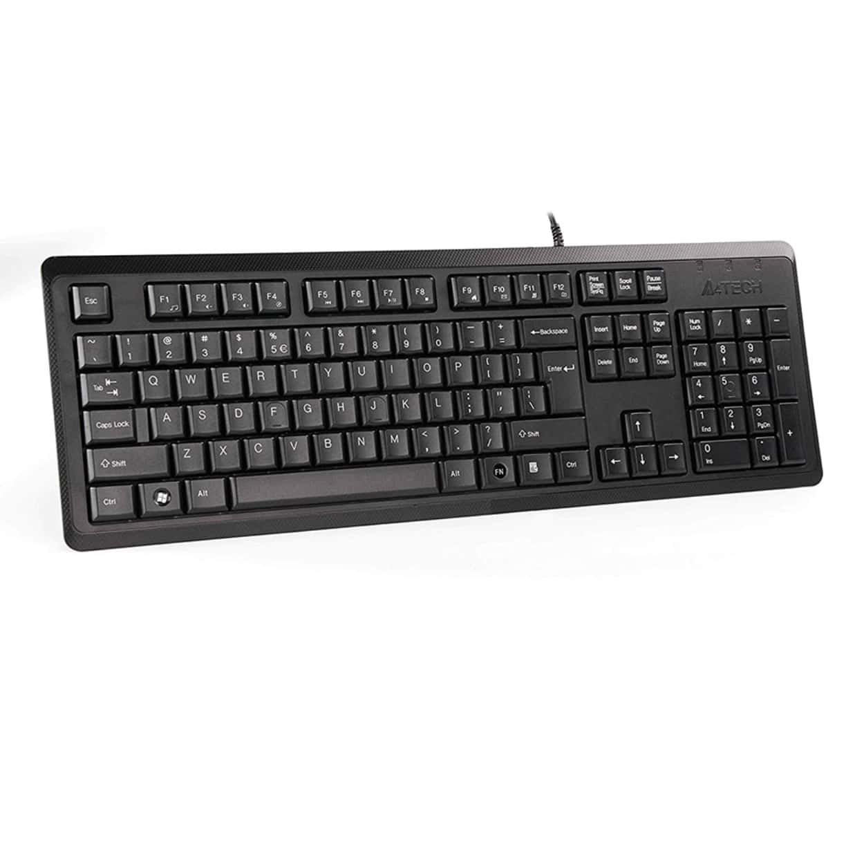 A4 TECH Fonksiyonel Kablolu Klavye USB, Q Klavye, Siyah (KR-92) - Görsel 2