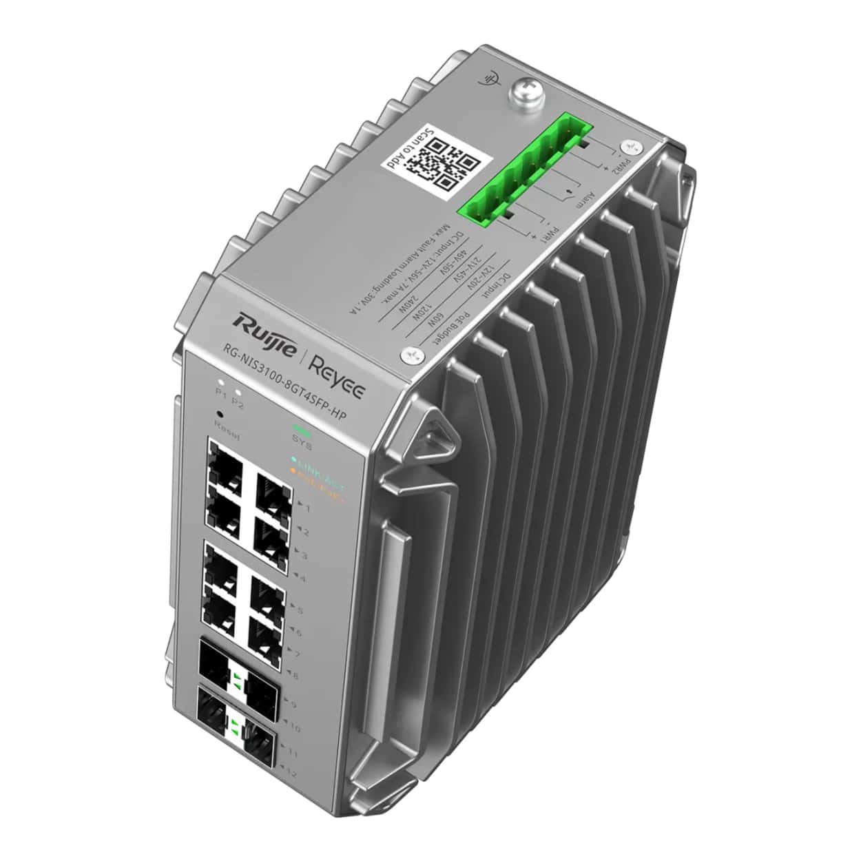 RUIJIE REYEE RG-NIS3100 8GE PoE/PoE+, 4GE SFP,240W Endüstriyel - Görsel 3