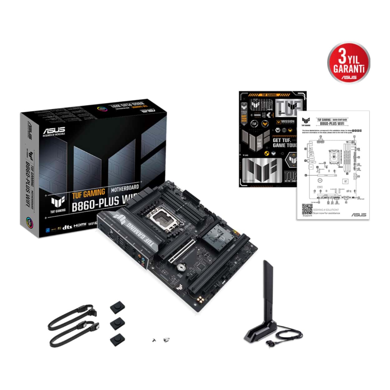 ASUS TUF GAMING B860-PLUS WIFI LGA1851 DDR5 8666 WiFi 7+BT AURA RGB 2.5GLAN ATX - Görsel 10