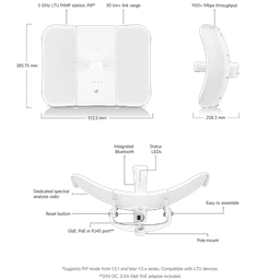 UBNT LTU-LR 5Ghz 900+ Mbps 30+Km  Outdoor Acces Point - Küçük Görsel 2