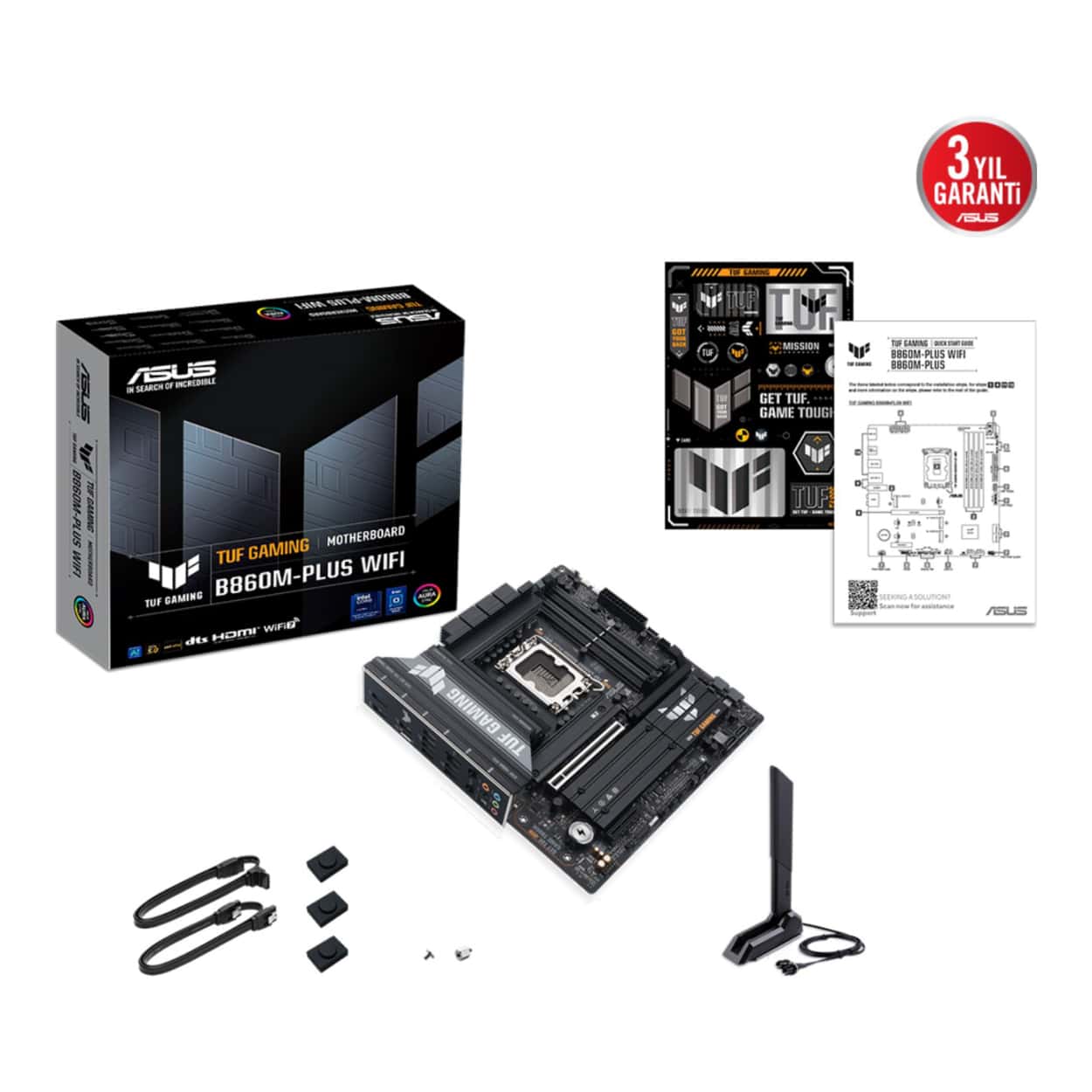 ASUS TUF GAMING B860M-PLUS WIFI LGA1851 DDR5 8800 WiFi 7+BT AURA RGB 2.5GLAN mAT - Görsel 7