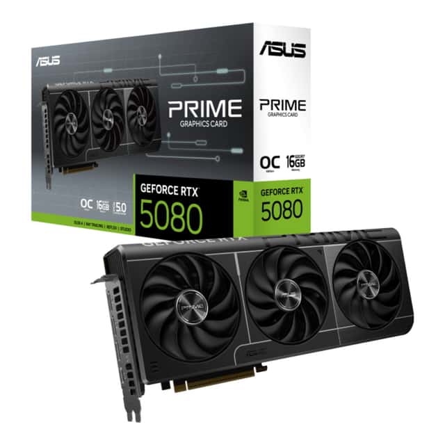 16 GB ASUS PRIME-RTX5080-O16G RTX 5080 GDDR7 256bit OC HDMI 3xDP DLSS4 EKRAN KAR