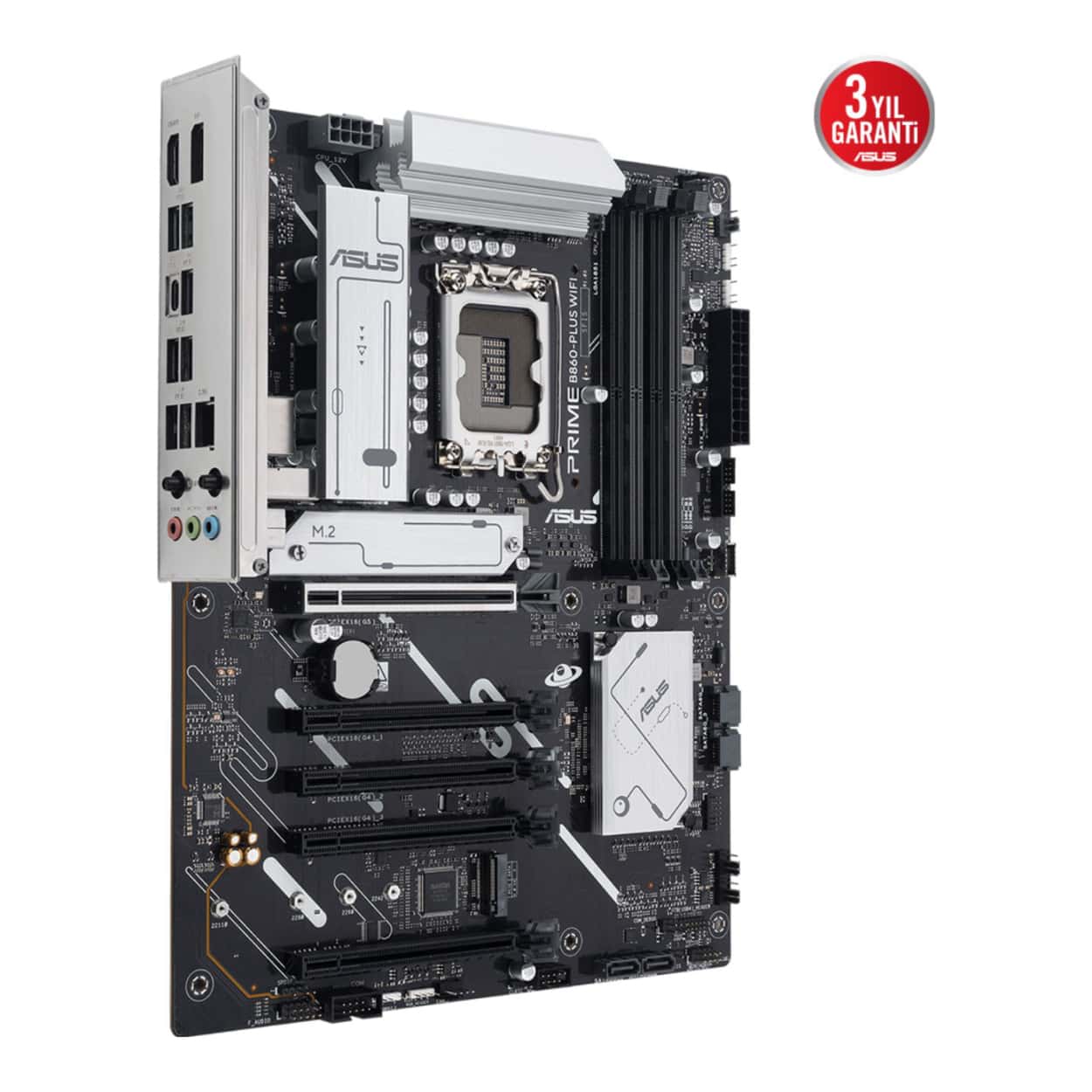 ASUS PRIME B860-PLUS WIFI LGA1851 DDR5 8200 WiFi 6E+BT AURA RGB 2.5Gbit LAN ATX - Görsel 4