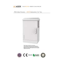 AGER KGYS YER TİPİ 600x525x600 ÇİFT CİDARLI OUTDOOR KABİNET+(1+1)FAN+D.MONTAJ - Küçük Görsel 1