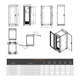 AGER MICRO DC 42U 600x1200 IP55 İÇ ORTAM  KABINET - Küçük Görsel 4