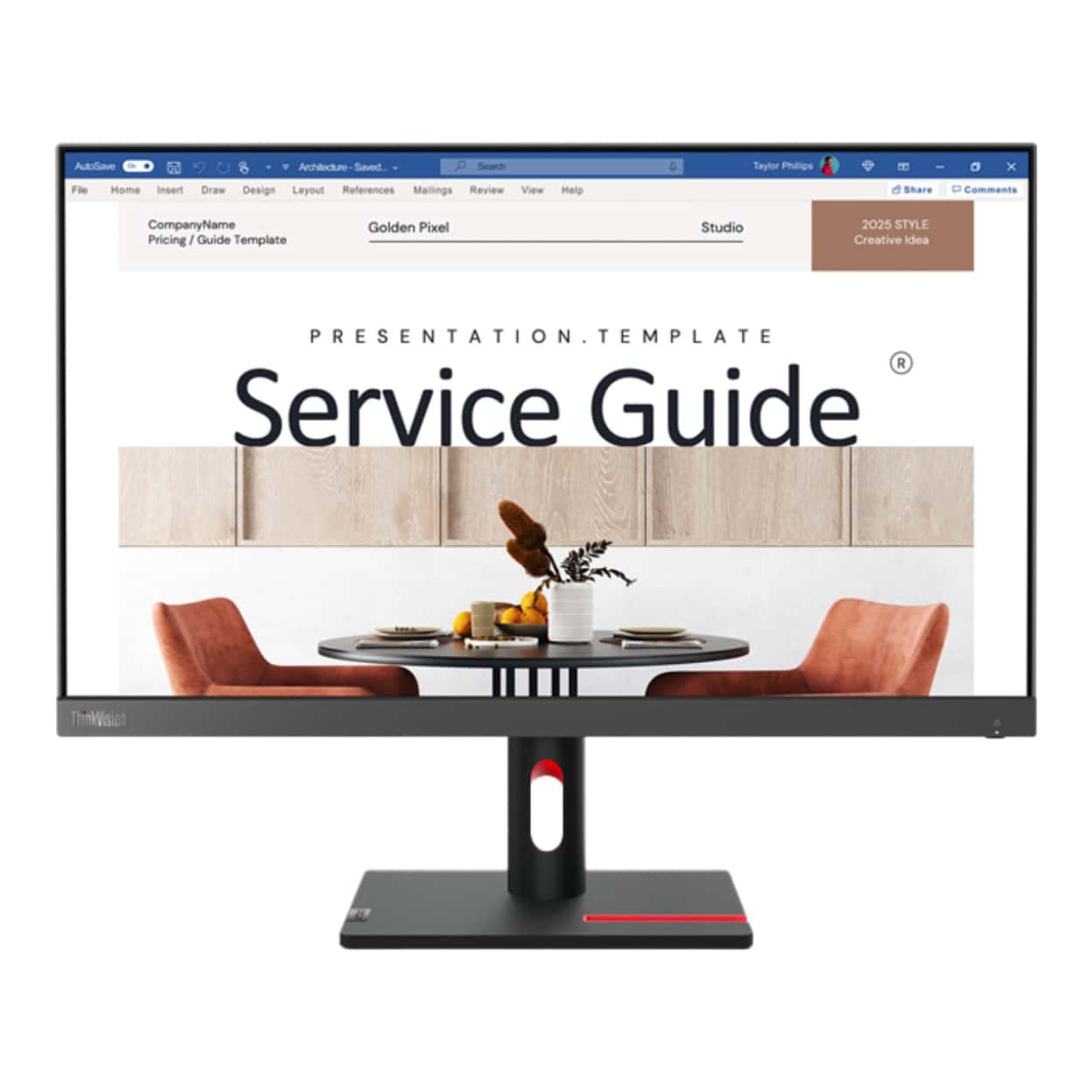 23.8" LENOVO S24i-30 IPS 4ms 100Hz HDMI+VGA VESA - Görsel 1