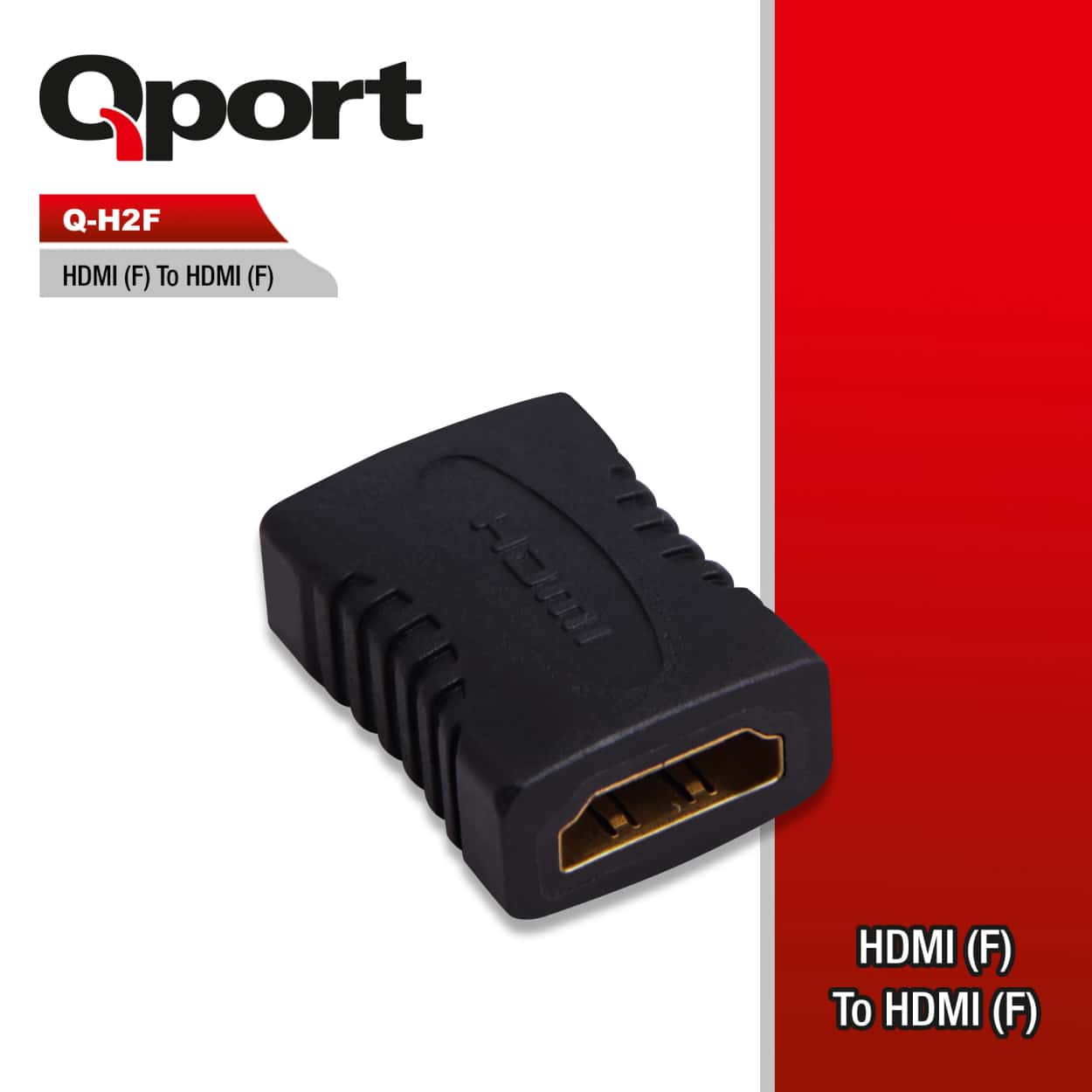 QPORT HDMI(F) TO HDMI(F) ÇEVİRİCİ (Q-H2F) - Görsel 1