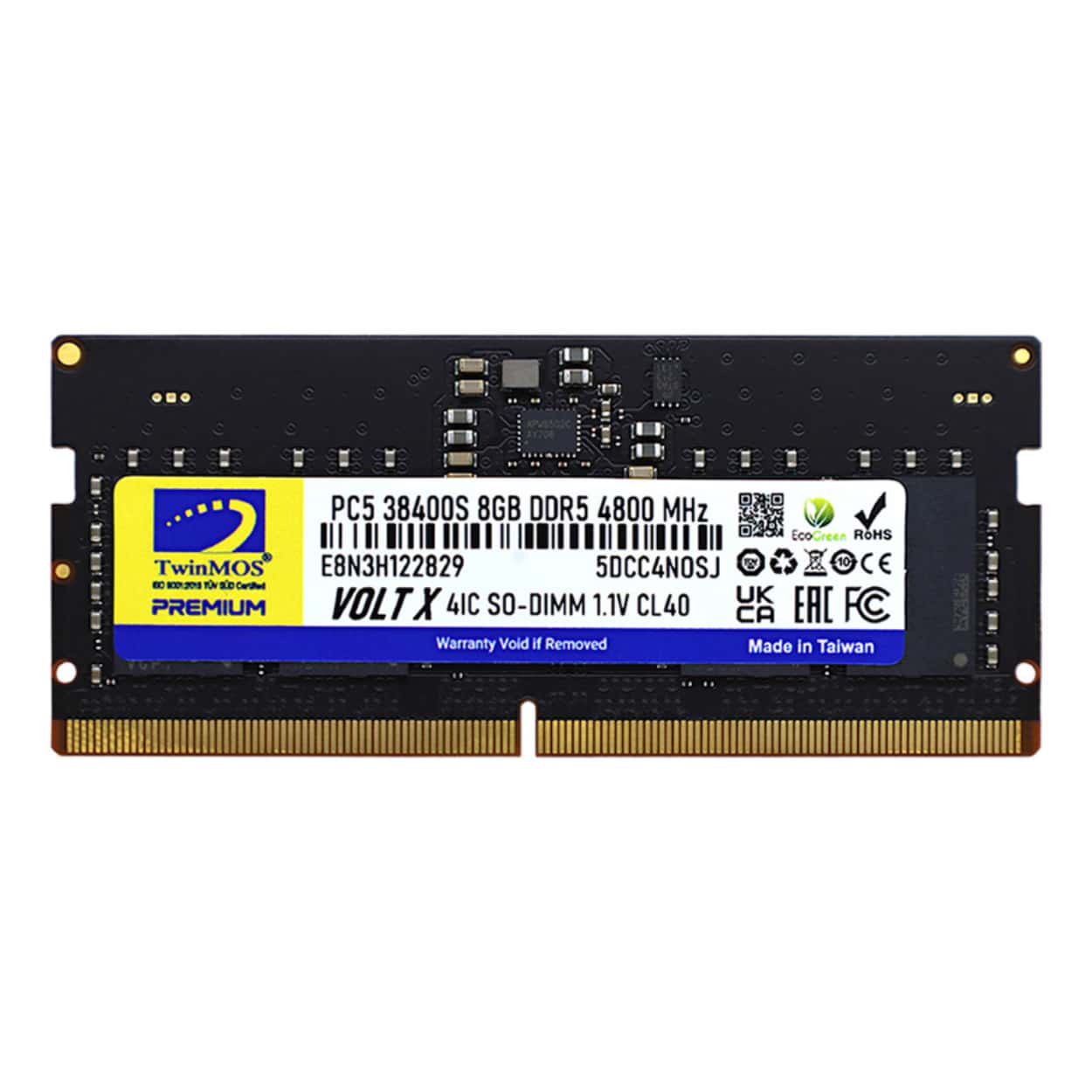 TwinMOS Sodimm DDR5  8GB 4800MHz CL40 Notebook Ram - Görsel 1