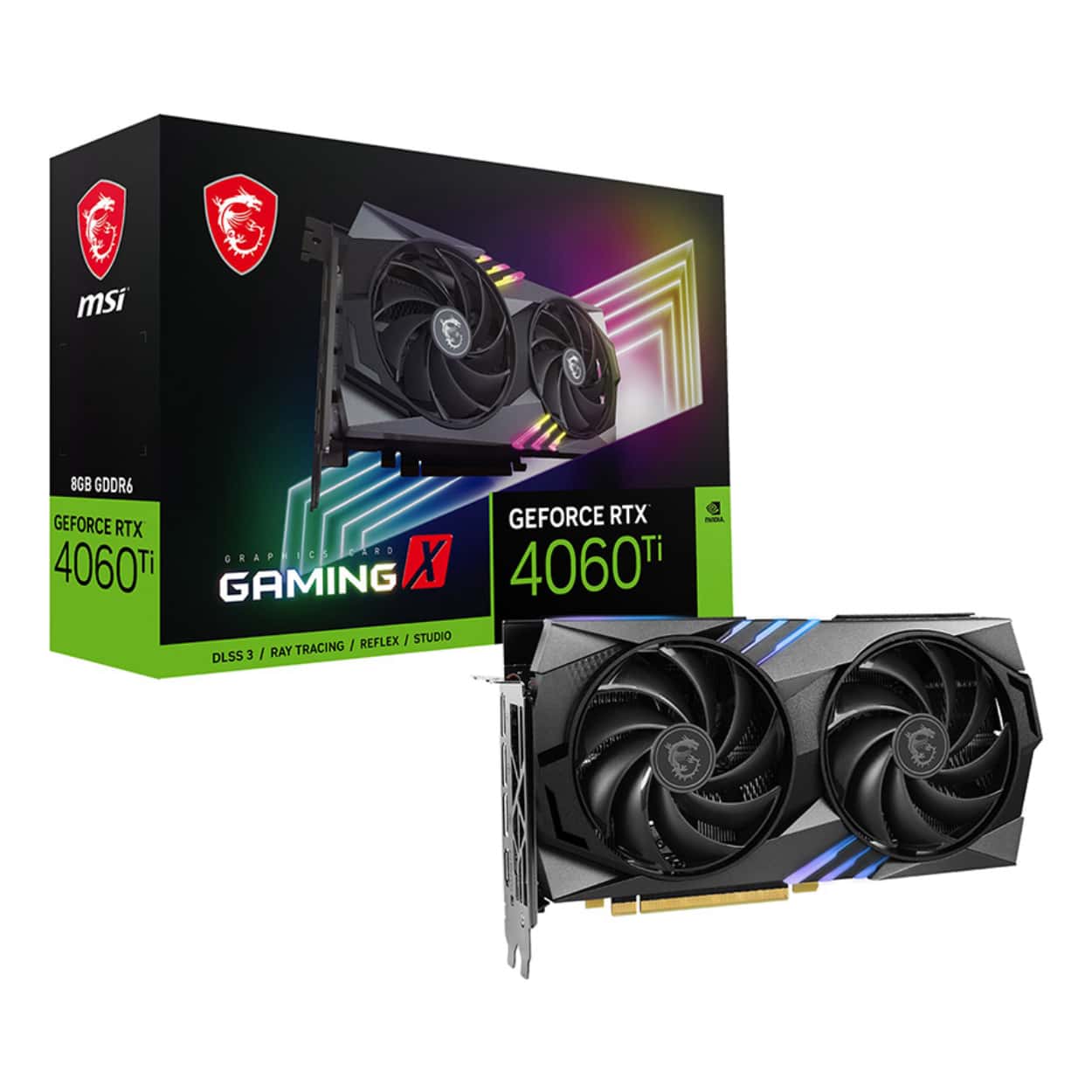 8 GB MSI VGA GEFORCE RTX 4060 TI GAMING X 8G GDDR6 128B DX12 P4 3XDP 1XHDMI - Görsel 1