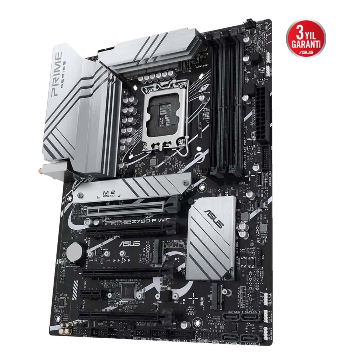 ASUS PRIME Z790-P WIFI LGA1700 DDR5 7200 DP HDMI 3xM2 USB3.2 AX WiFi+BT AURA ATX - Görsel 3