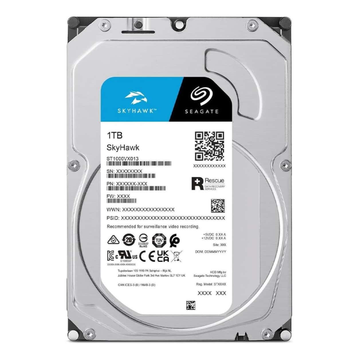SEAGATE SKYHAWK 1 TB 64MB 5400RPM  SATA3.0 7/24 DVR,NVR için Güvenlik HDD - Görsel 1