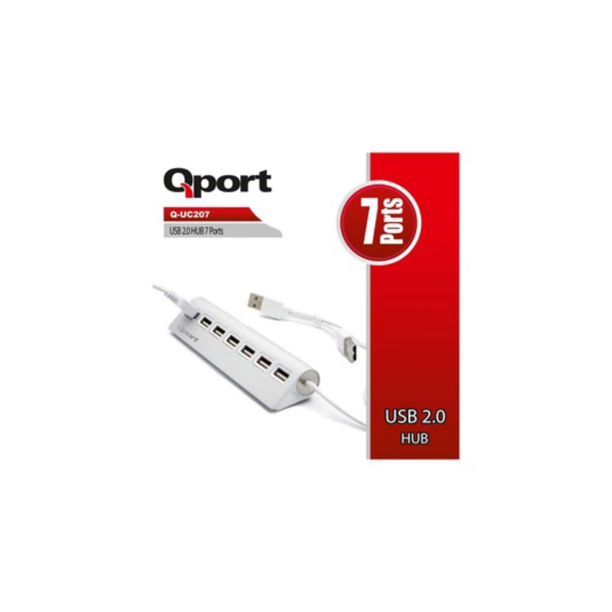 QPORT 7 PORT METAL USB ÇOKLAYICI (Q-UC207) - Görsel 1