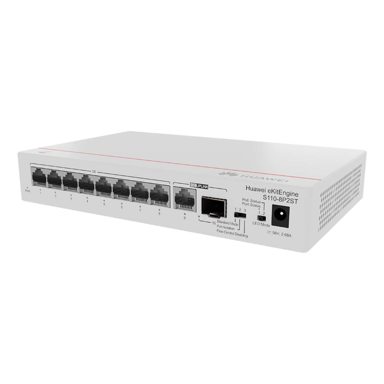 HUAWEI eKitEngine S110-8P2ST 8GE PoE Port (124W), 1GE Uplink, 1xSFP Switch - Görsel 1