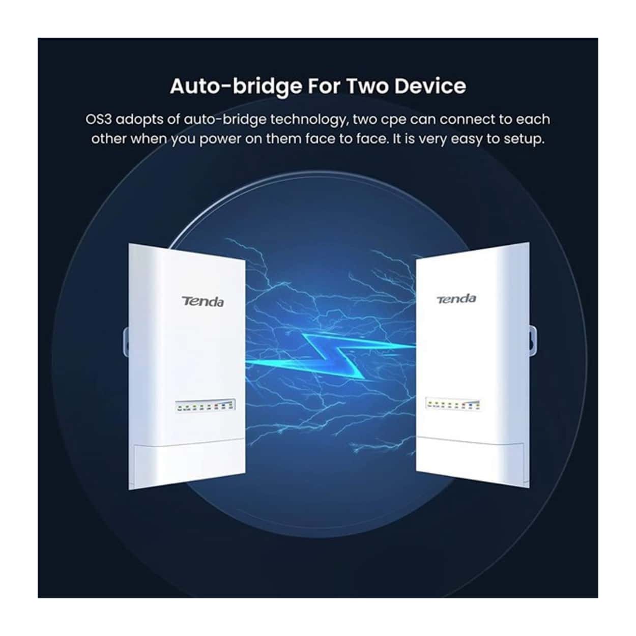 TENDA OS3-KIT 5Ghz 867Mbps 5km Point to Point Outdoor CPE (2'li Kit) - Görsel 3