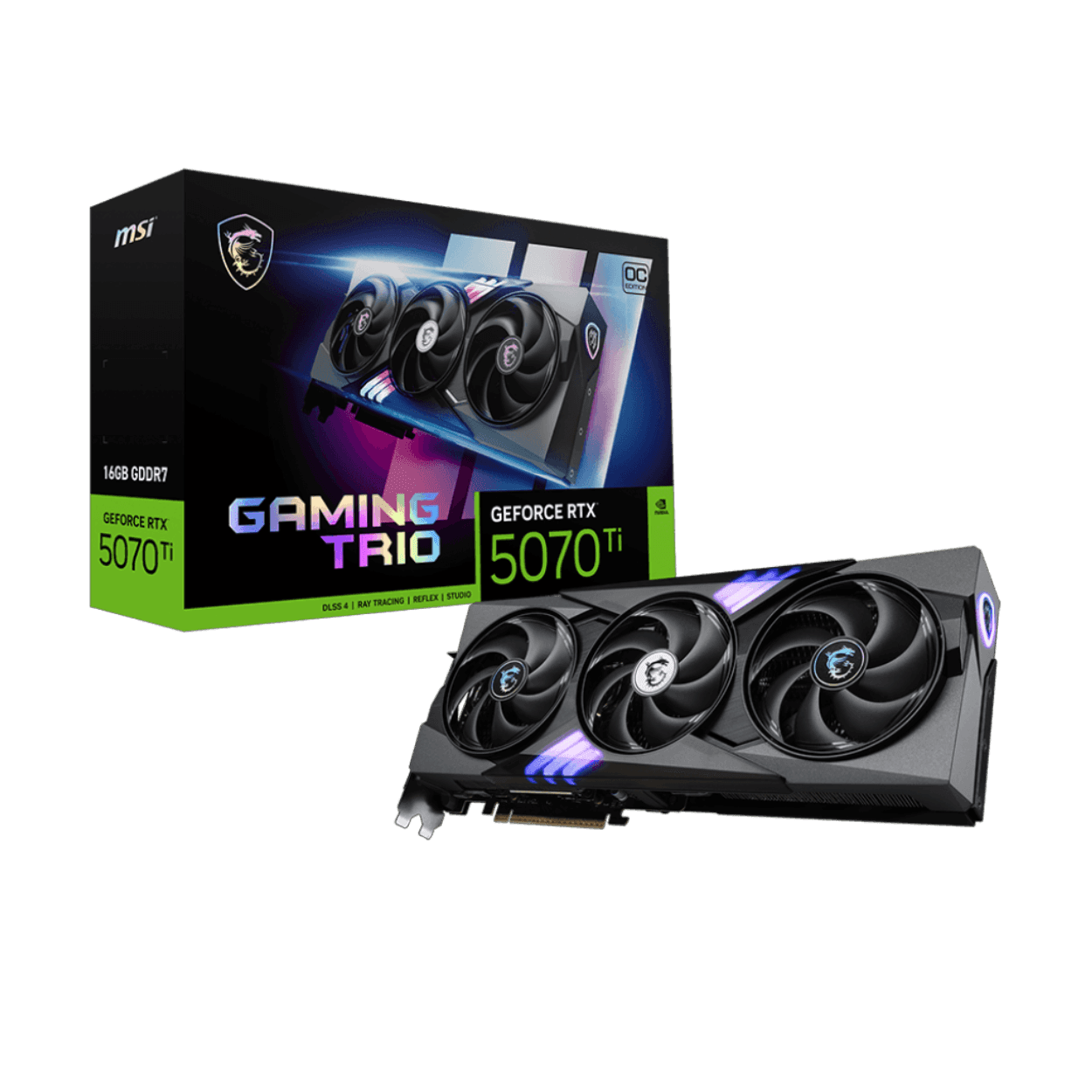 16 GB MSI RTX 5070TI GAMING TRIO OC WHITE GDRR7 256 B DX12 PCIE 5.0 X16 (3XDP 1X - Görsel 1