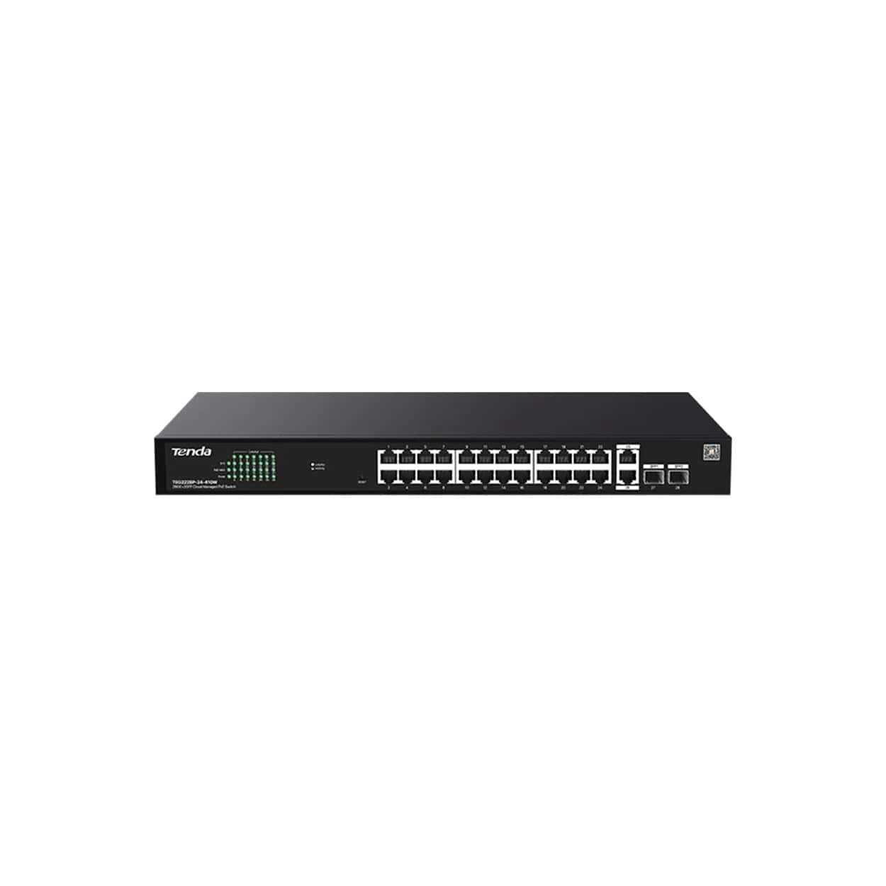 TENDA TEG228P-24-410W 24GE PoE Port (410W), 4xSFP Cloud Yönetilebilir Switch - Görsel 1