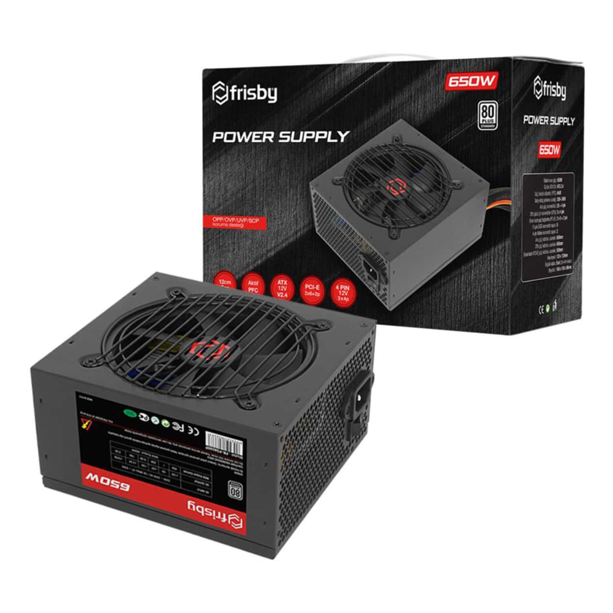 FRISBY FR-PS6580P 650W 80+ PLUS POWER SUPPLY - Görsel 5