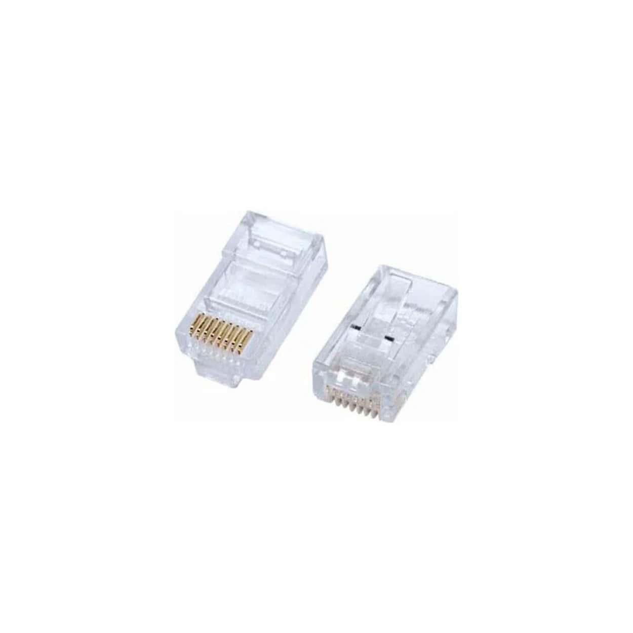 OJC RJ45 Ethernet Konnektör – Şeffaf, Yeni Nesil, 100’lü Paket - Görsel 1