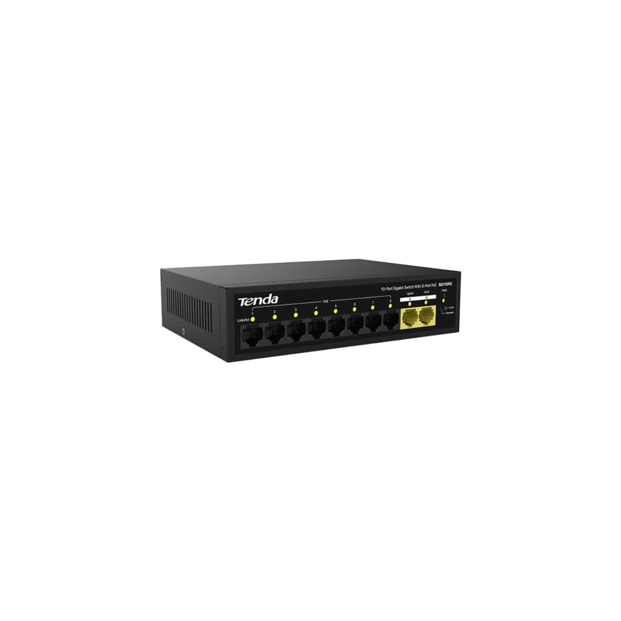 TENDA S110GPC 8FE PoE Port (75W), 2GE Uplink Desktop Switch - Görsel 2