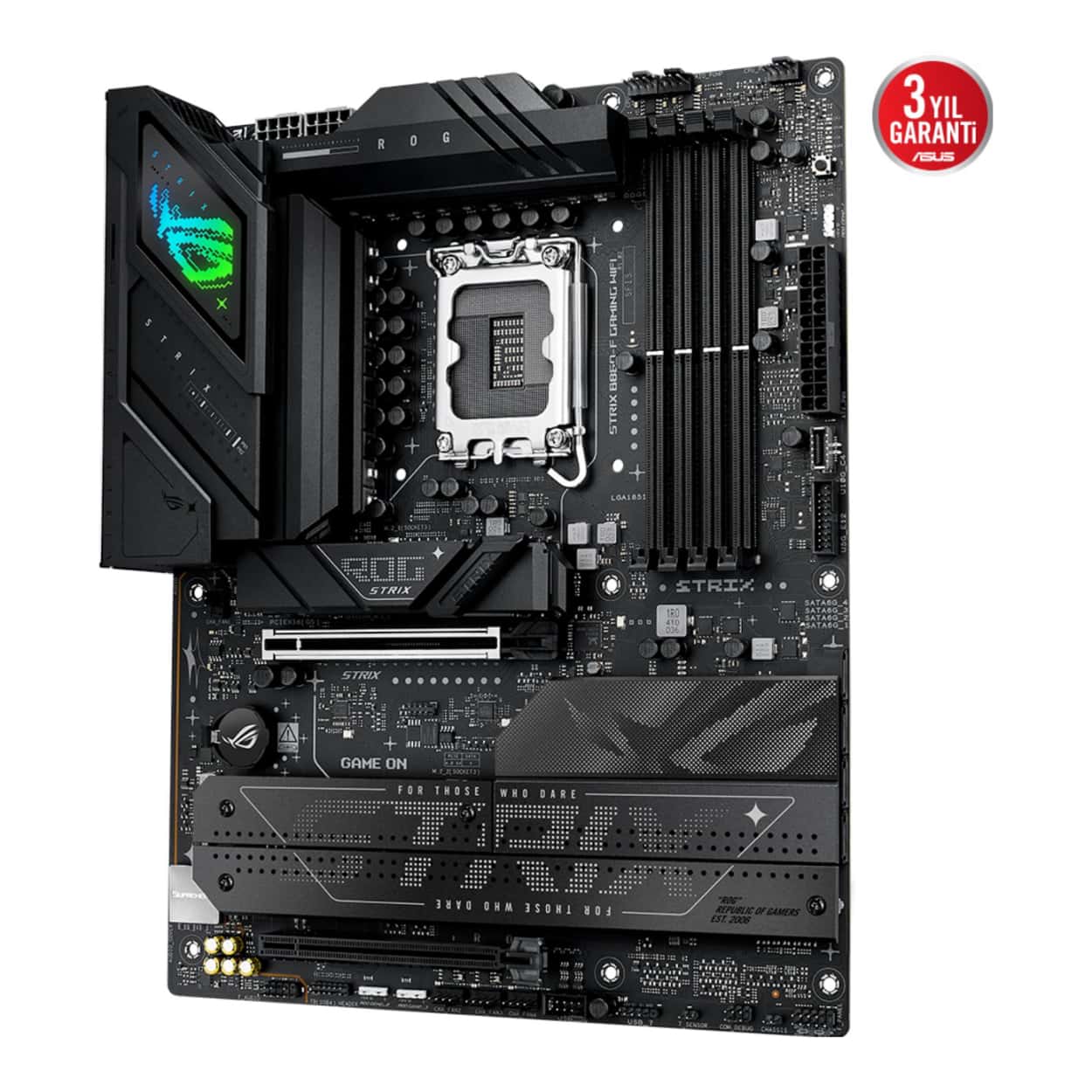 ASUS ROG STRIX B860-F GAMING WIFI LGA1851 DDR5 9066 WiFi 7+BT AURA RGB 2.5Gbit L - Görsel 3