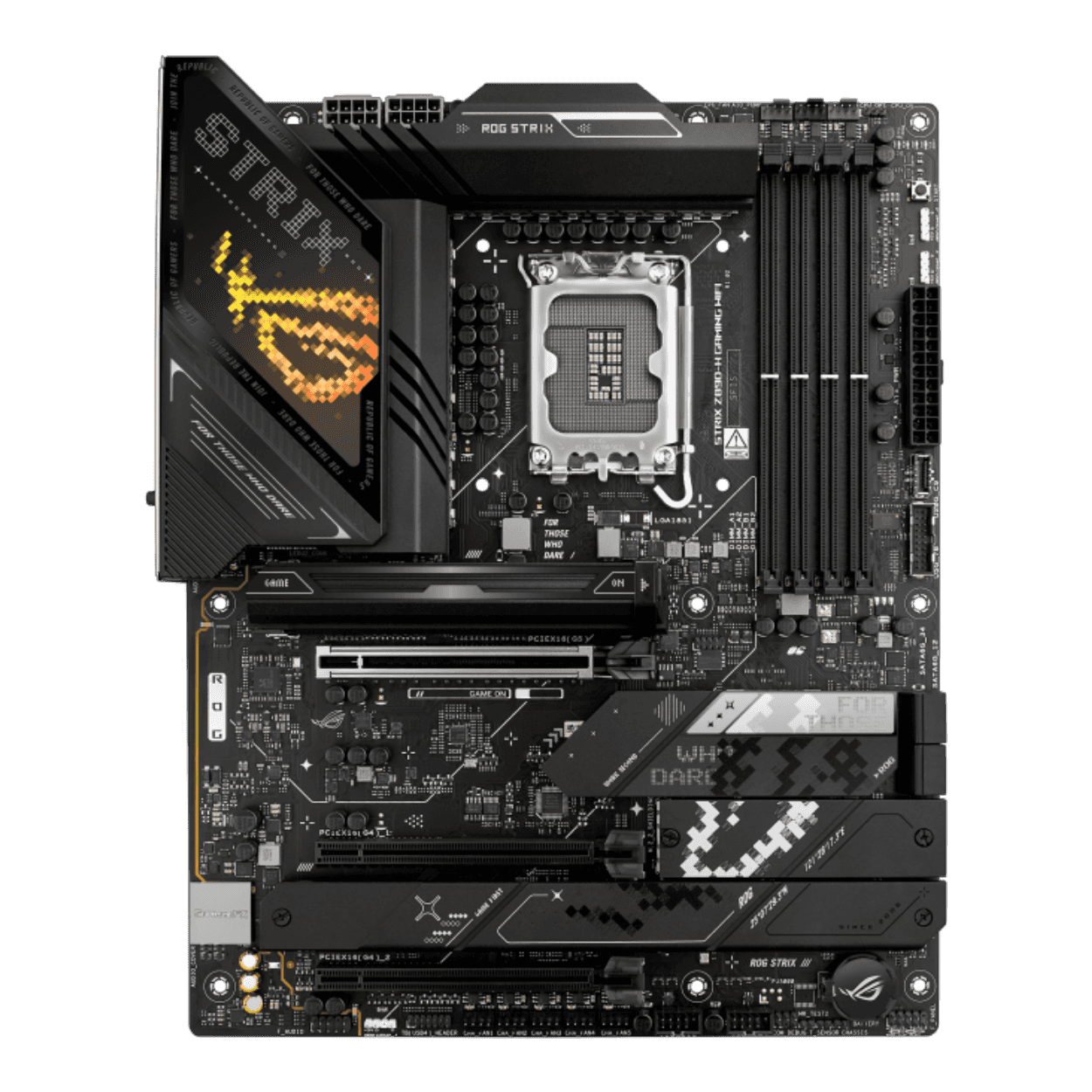 ASUS ROG STRIX Z890-H GAMING WIFI LGA1851 DDR5 9066 4xM2 WF7+BT 5Gbit LAN ATX - Görsel 1