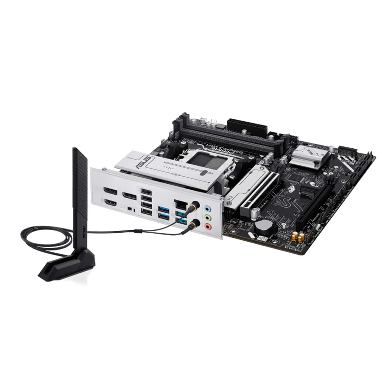 ASUS PRIME B850M-A WIFI DDR5 8000 2xDP HDMI 3xM2 AURA RGB mATX - Görsel 1