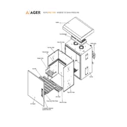 AGER KGYS DİREK TİPİ 600x525x600 ÇİFT CİDARLI OUTDOOR KABİNET+(1+1)FAN+D.MONTAJ - Küçük Görsel 2