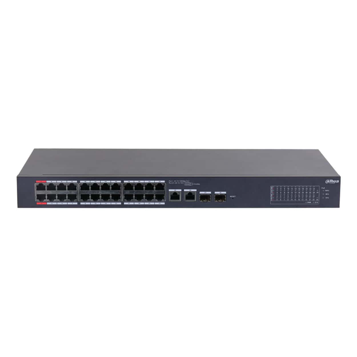 DAHUA CS4226-24ET-375 24FE PoE Port (375W), 2GE Combo, 2xSFP Cloud Managed Switc - Görsel 2