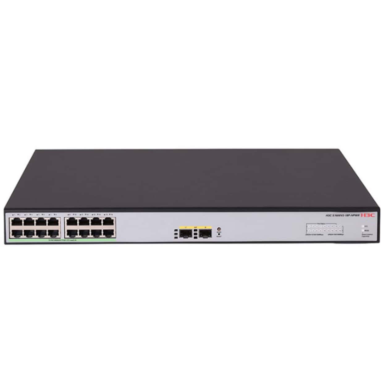 H3C Aolynk S1600V2-18P-HPWR 16GE PoE+ (240W), 2xSFP L2 Yönetilebilir Switch - Görsel 1