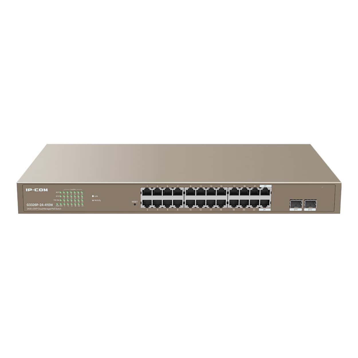 IP-COM G3326P-24-410W 24GE PoE Port (370W), 2xSFP Cloud Yönetilebilir Switch - Görsel 1