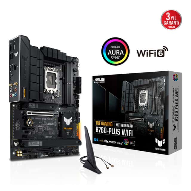 ASUS TUF GAMING B760-PLUS WIFI Intel B760 LGA1700 DDR5 7200 DP HDMI 3x M2 USB3.2
