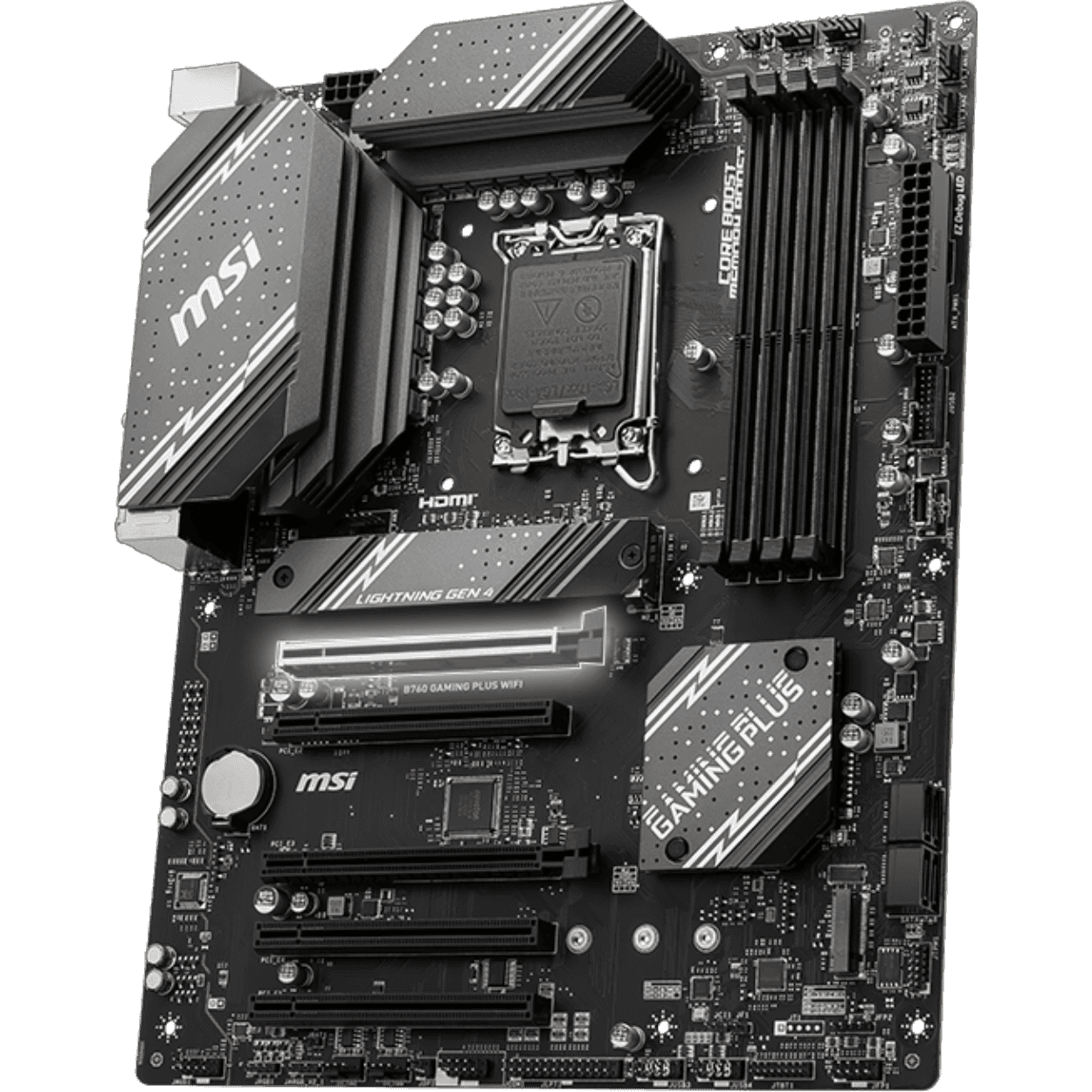 MSI B760M GAMING PLUS WIFI SOKET 1700 DDR5 6800(OC) PCI-E M.2 USB3.2 HDMIDP 1X 2 - Görsel 1