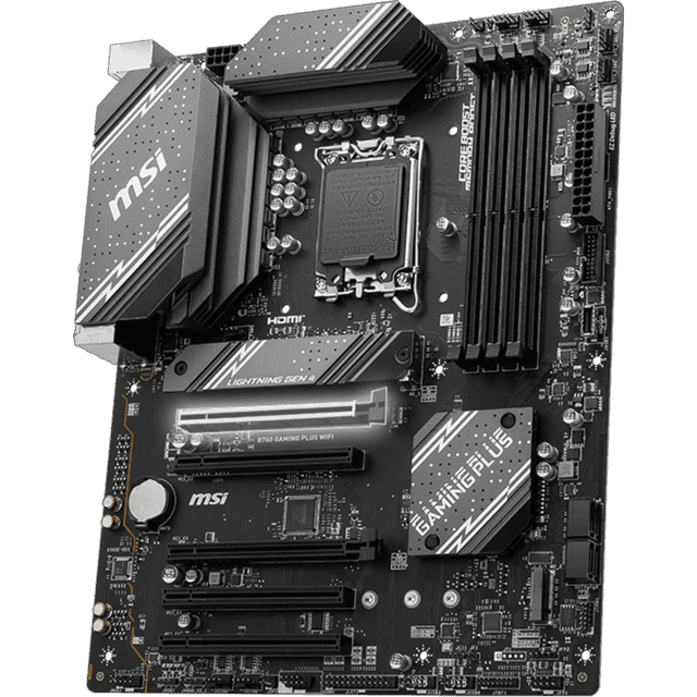 MSI B760M GAMING PLUS WIFI SOKET 1700 DDR5 6800(OC) PCI-E M.2 USB3.2 HDMIDP 1X 2