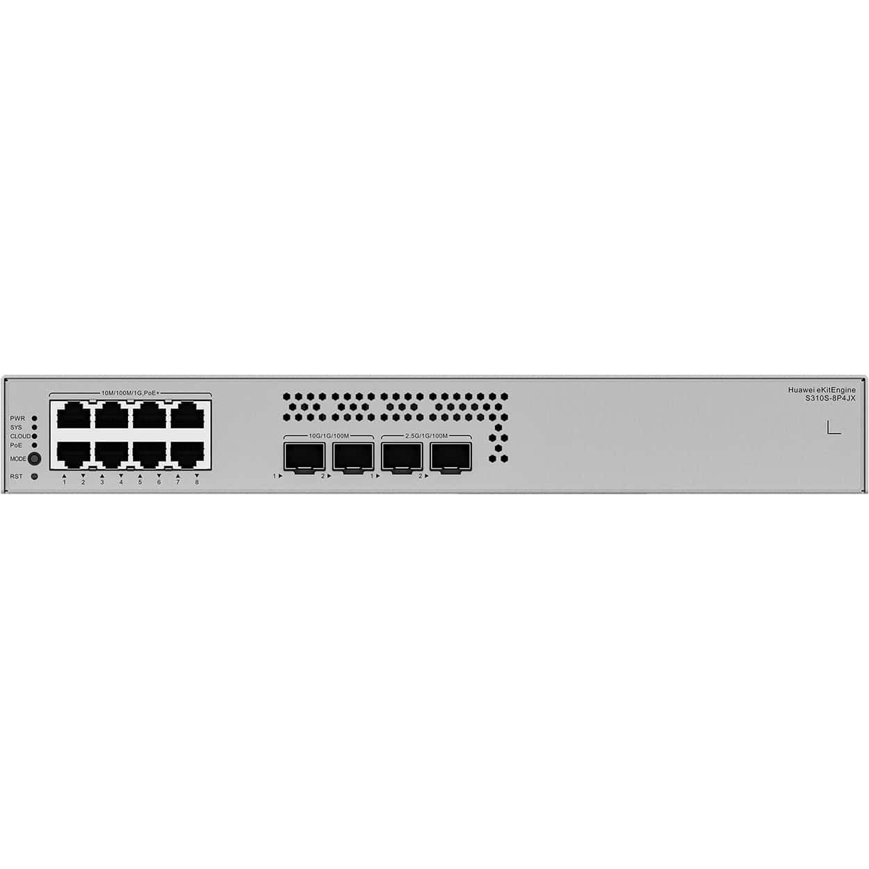 HUAWEI eKitEngine S310S-8P4JX 8GE PoE+ 128W, 2x 2,5G, 2x10G SFP L2+ Yönetillebil - Görsel 1